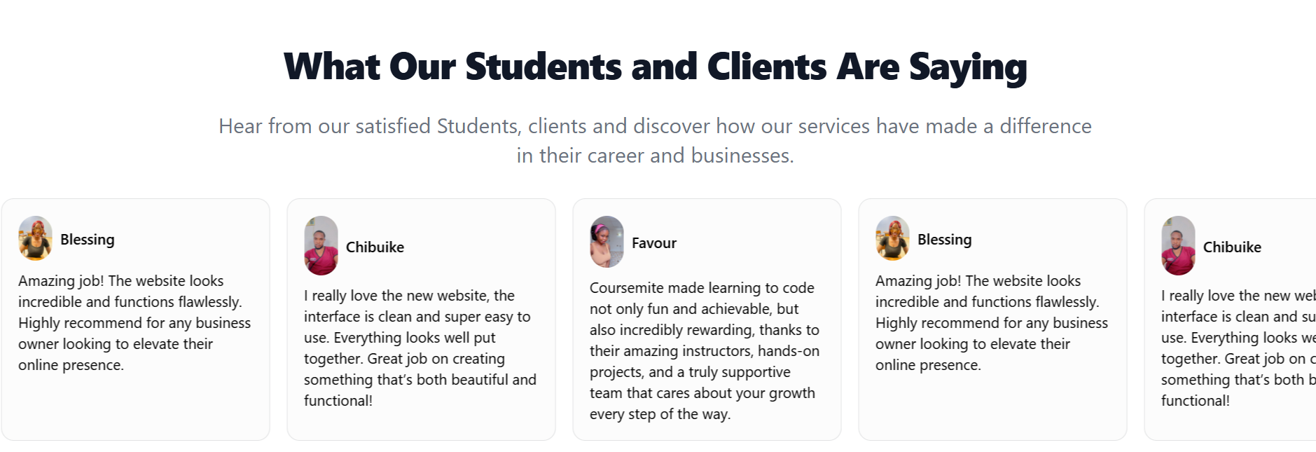 Landing page