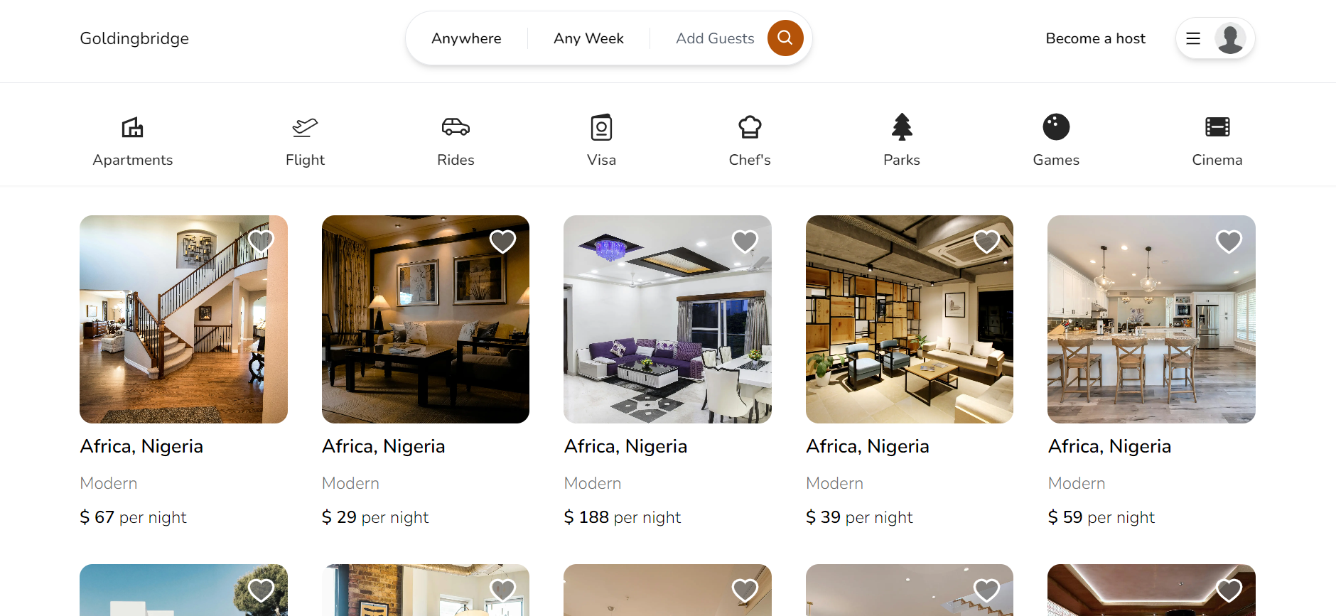 Features page
